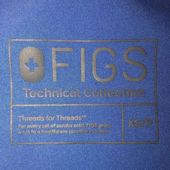 Figs XS Cargo Light Blue Drawstring 4 Pocket Technical Collection Scrub Pants - Picture 10 of 17